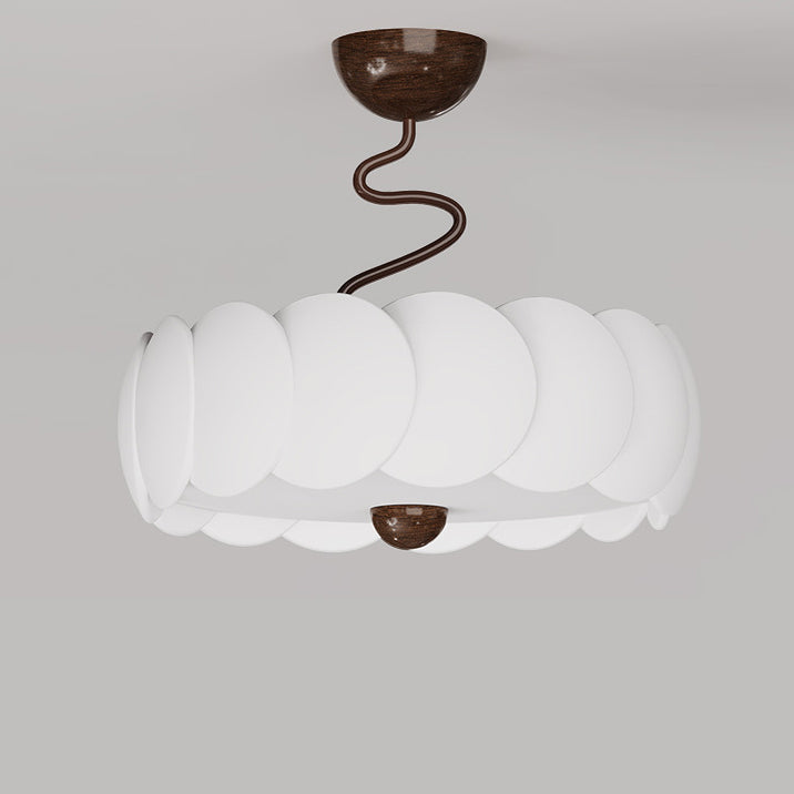 Moderne minimalistische PE-Eisen gebogene runde LED-Deckenleuchte für Schlafzimmer und Wohnzimmer 