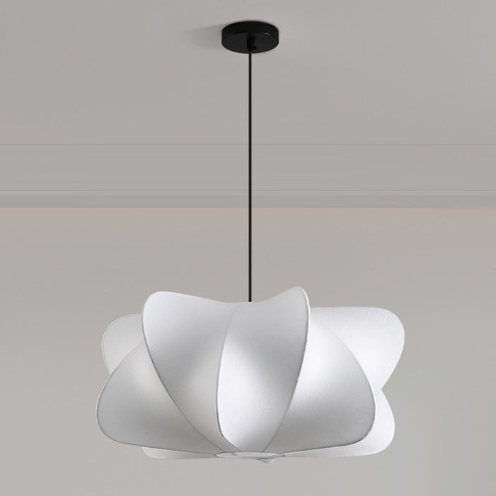 Traditional Japanese Faux Silk Iron Propeller-Shaped 2/3-Light Chandelier For Bedroom &amp; Living Room