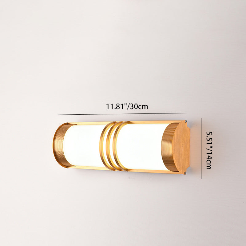 Applique murale LED longue en acrylique et fer demi-ronde minimaliste moderne pour extérieur 