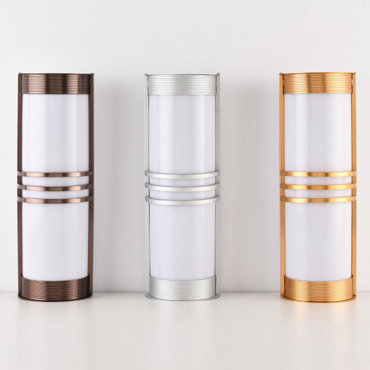Applique murale LED longue en acrylique et fer demi-ronde minimaliste moderne pour extérieur 