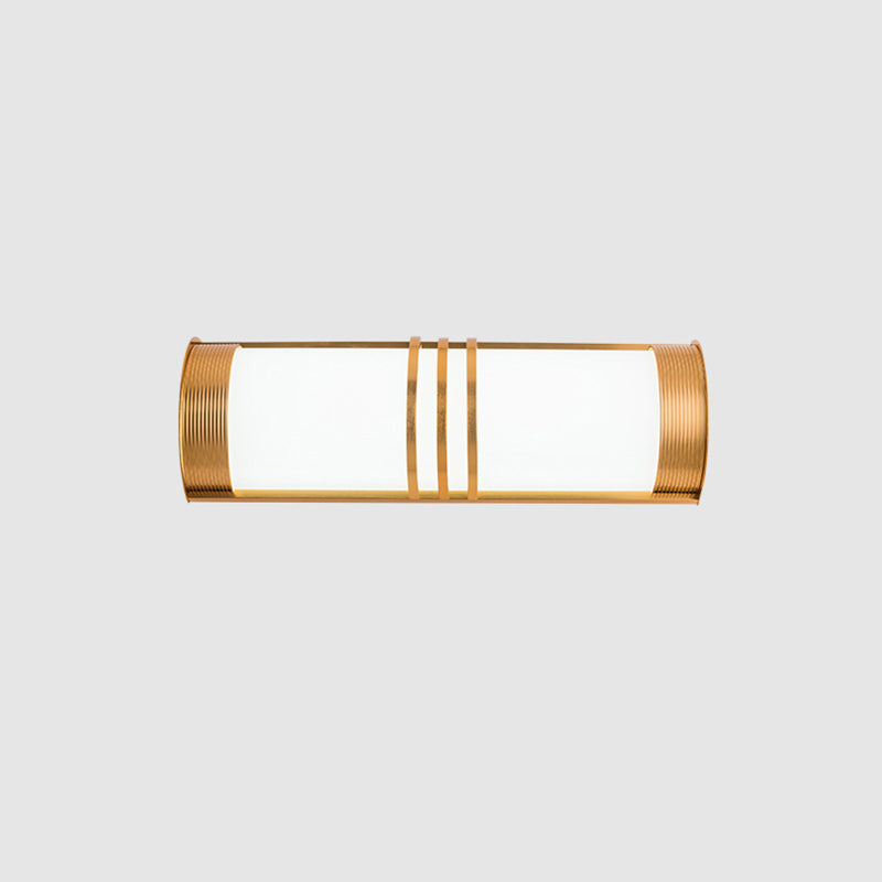 Applique murale LED longue en acrylique et fer demi-ronde minimaliste moderne pour extérieur 