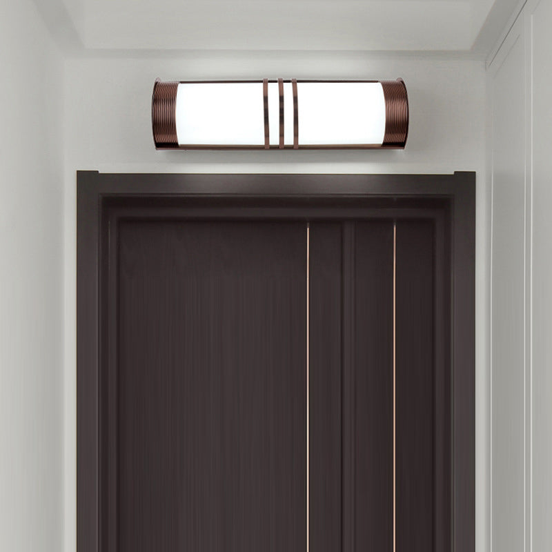 Applique murale LED longue en acrylique et fer demi-ronde minimaliste moderne pour extérieur 