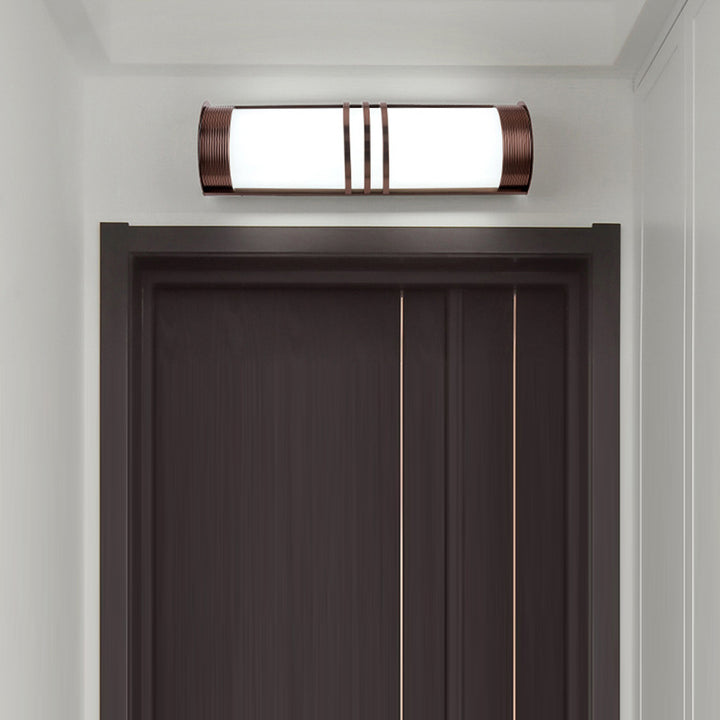 Moderne minimalistische Acryl- und Eisen-Halbkreis-Lang-LED-Wandleuchte für den Außenbereich 