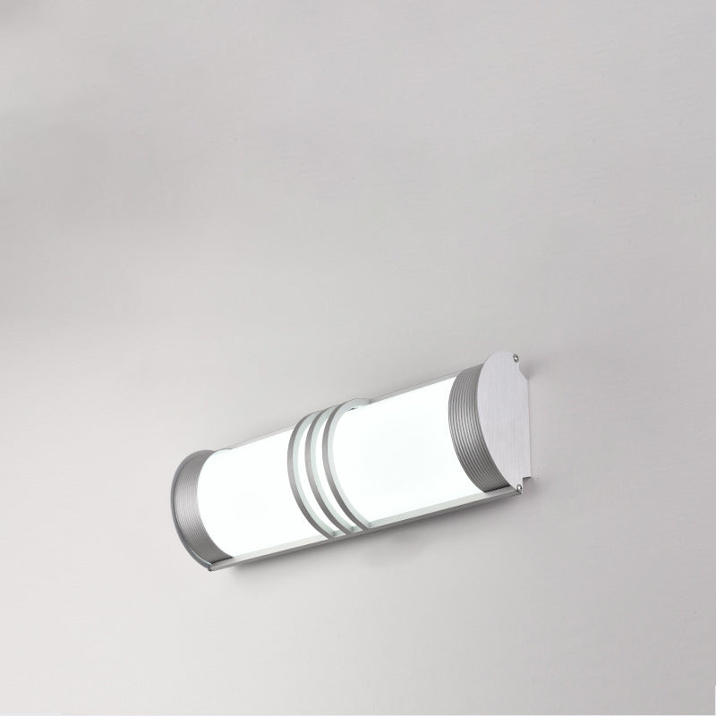 Applique murale LED longue en acrylique et fer demi-ronde minimaliste moderne pour extérieur 
