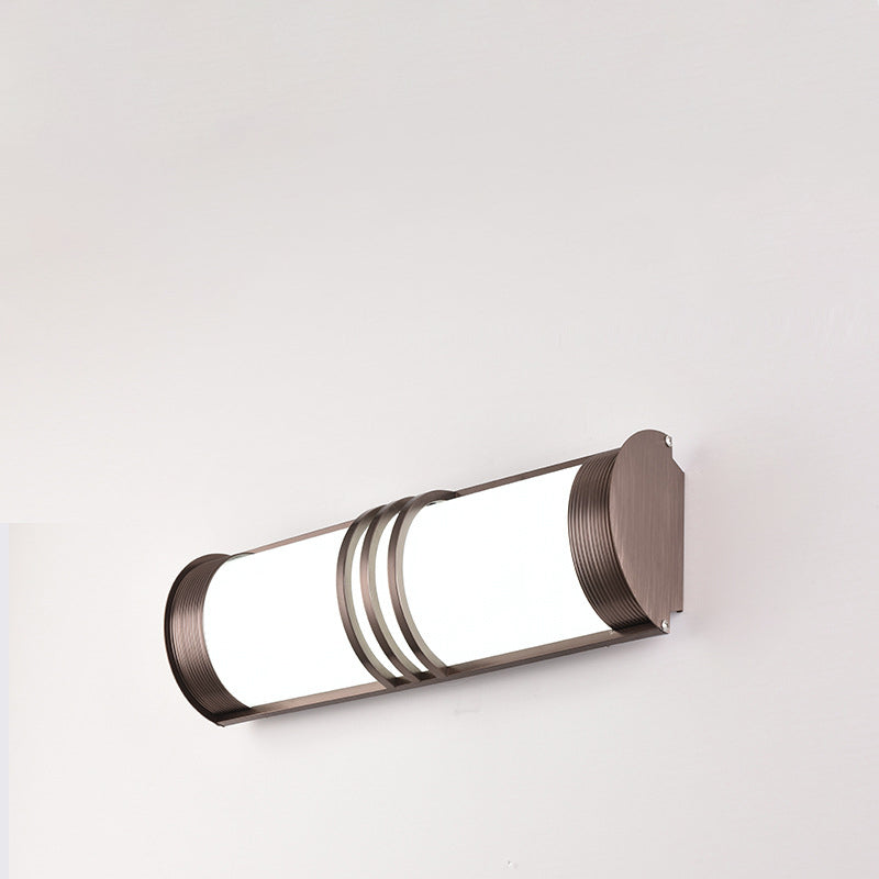 Applique murale LED longue en acrylique et fer demi-ronde minimaliste moderne pour extérieur 