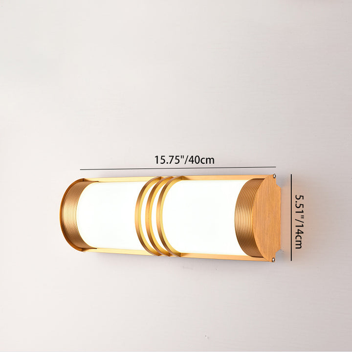 Applique murale LED longue en acrylique et fer demi-ronde minimaliste moderne pour extérieur 