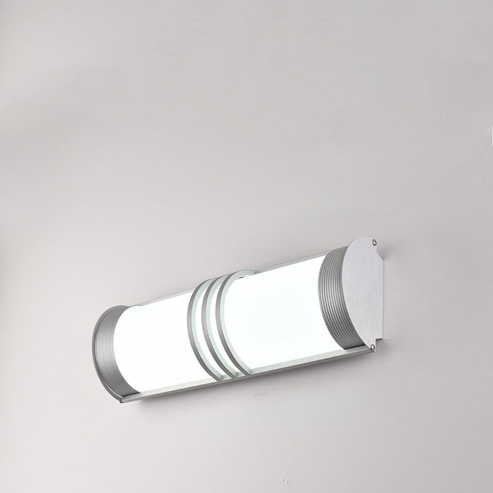 Applique murale LED longue en acrylique et fer demi-ronde minimaliste moderne pour extérieur 
