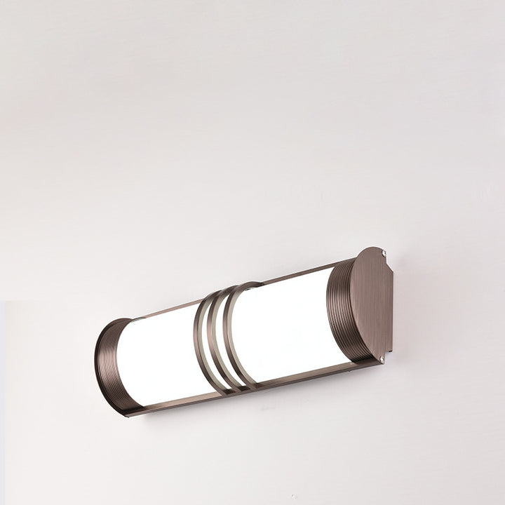 Applique murale LED longue en acrylique et fer demi-ronde minimaliste moderne pour extérieur 