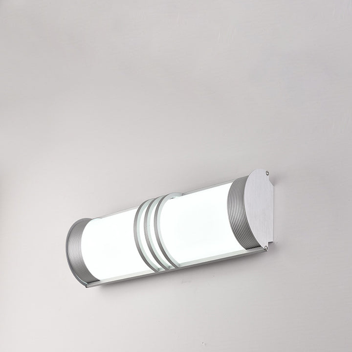 Applique murale LED longue en acrylique et fer demi-ronde minimaliste moderne pour extérieur 