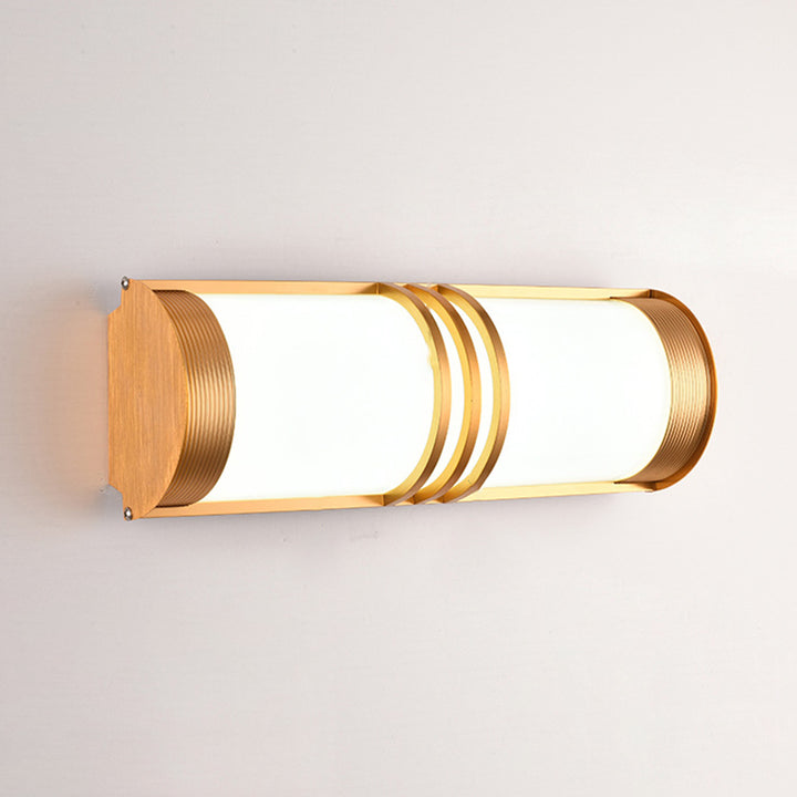 Applique murale LED longue en acrylique et fer demi-ronde minimaliste moderne pour extérieur 