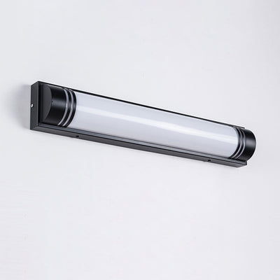 Moderne minimalistische Wandleuchte aus Acryl und Edelstahl mit rechteckigen Streifen und LED für den Außenbereich 