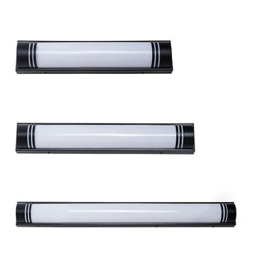 Moderne minimalistische Wandleuchte aus Acryl und Edelstahl mit rechteckigen Streifen und LED für den Außenbereich 