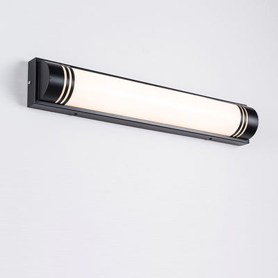 Moderne minimalistische Wandleuchte aus Acryl und Edelstahl mit rechteckigen Streifen und LED für den Außenbereich 