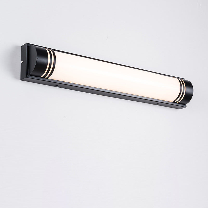 Moderne minimalistische Wandleuchte aus Acryl und Edelstahl mit rechteckigen Streifen und LED für den Außenbereich 