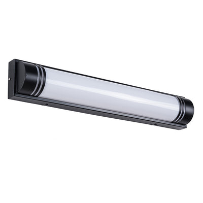Moderne minimalistische Wandleuchte aus Acryl und Edelstahl mit rechteckigen Streifen und LED für den Außenbereich 