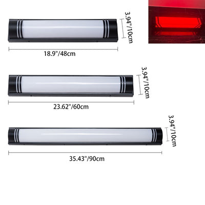 Moderne minimalistische Wandleuchte aus Acryl und Edelstahl mit rechteckigen Streifen und LED für den Außenbereich 