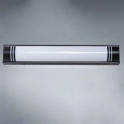 Moderne minimalistische Wandleuchte aus Acryl und Edelstahl mit rechteckigen Streifen und LED für den Außenbereich 