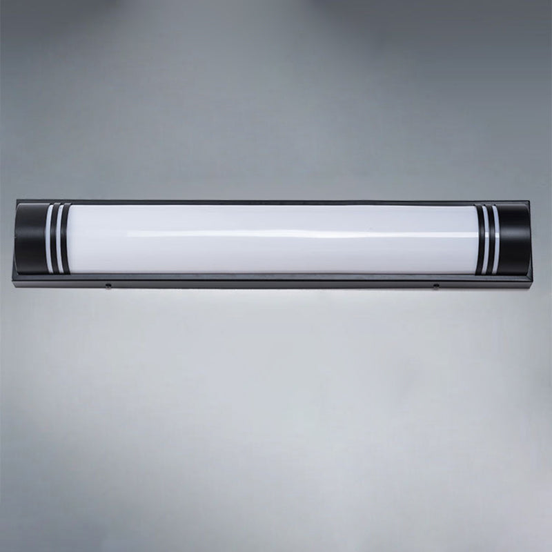 Moderne minimalistische Wandleuchte aus Acryl und Edelstahl mit rechteckigen Streifen und LED für den Außenbereich 