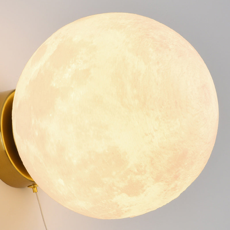 Moderne Art Deco PLA Harz Eisen Astronaut Planet Design 1-Licht Wandleuchte für Schlafzimmer &amp; Wohnzimmer 