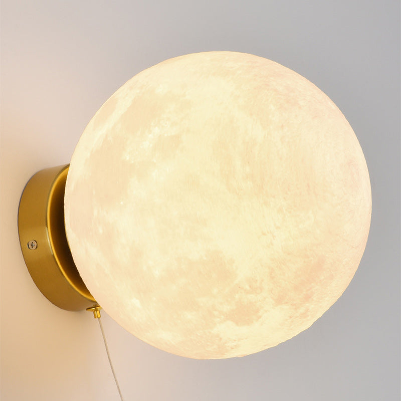 Moderne Art Deco PLA Harz Eisen Astronaut Planet Design 1-Licht Wandleuchte für Schlafzimmer &amp; Wohnzimmer 