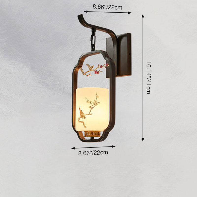 Applique murale cylindrique 1 lumière avec motif d&