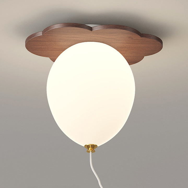 Contemporain Créatif PE Bois de Caoutchouc Ballon Animal Fleur LED Plafonnier Semi-Encastré Pour Chambre &amp; Salon 