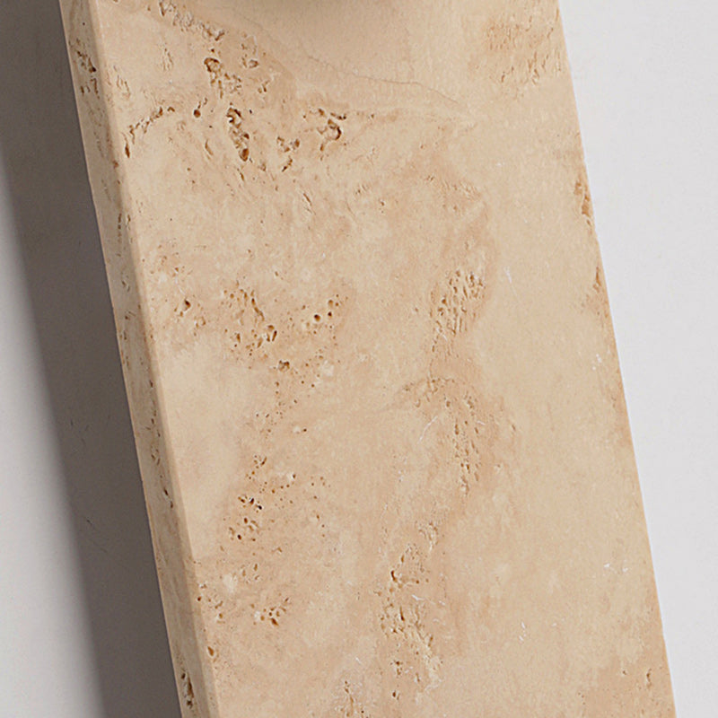 Contemporary Creative Travertine Solid Wood Glass Square Oval Globe 2-Light Wall Sconce Lamp For Bedroom &amp; Living Room