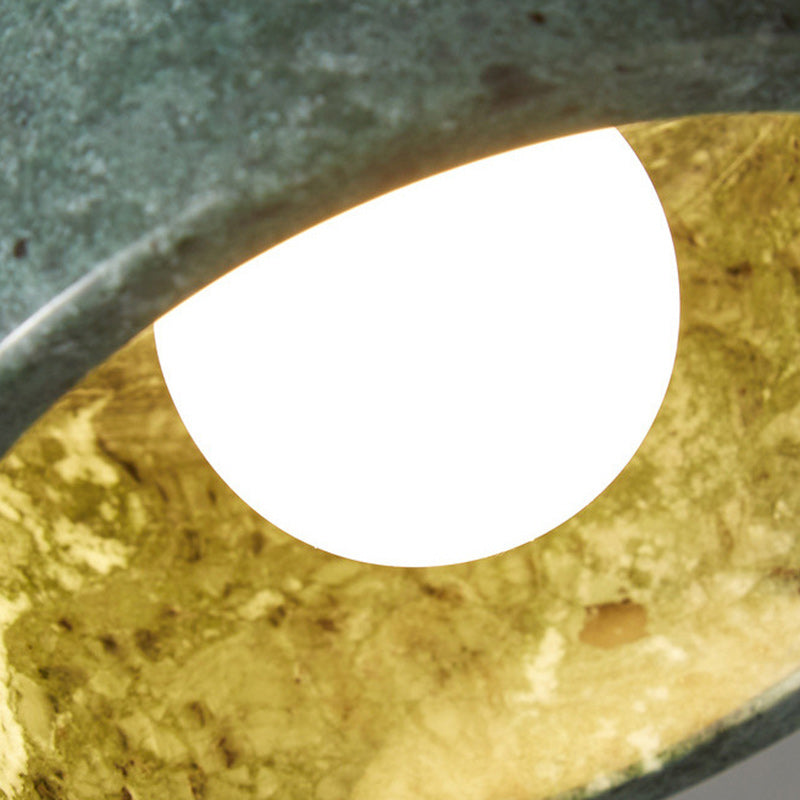 Zeitgenössische skandinavische Marmor-Metall-Rundzylinder 1-Licht Halbeinbau-Deckenleuchte für das Wohnzimmer 