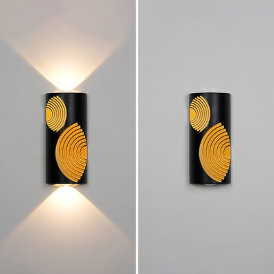 Applique murale LED rectangulaire en aluminium texturé moderne minimaliste pour extérieur 