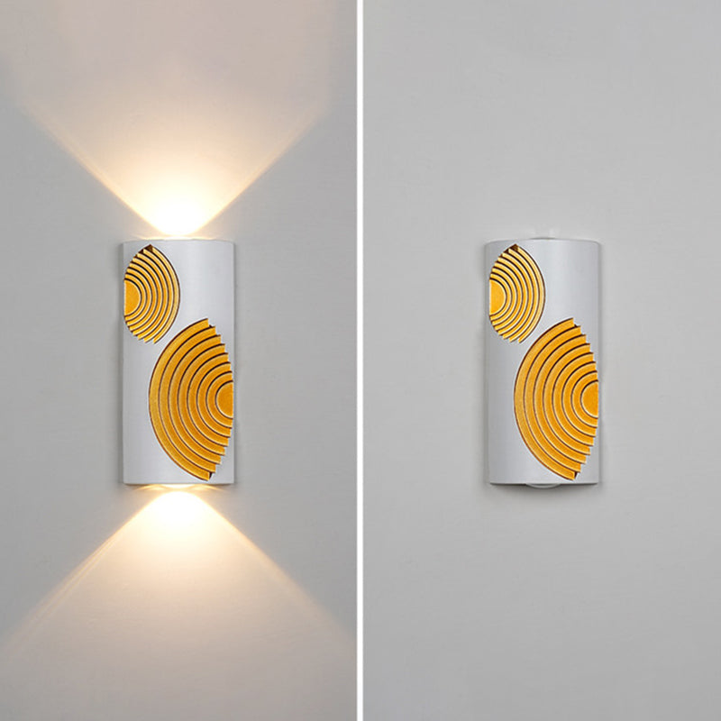 Applique murale LED rectangulaire en aluminium texturé moderne minimaliste pour extérieur 
