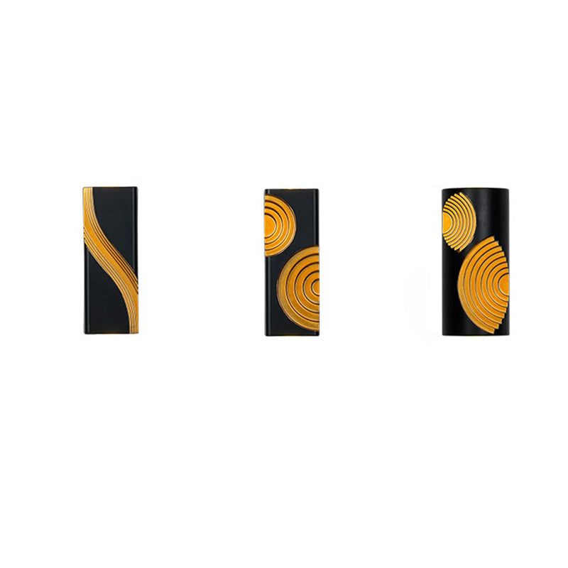 Applique murale LED rectangulaire en aluminium texturé moderne minimaliste pour extérieur 