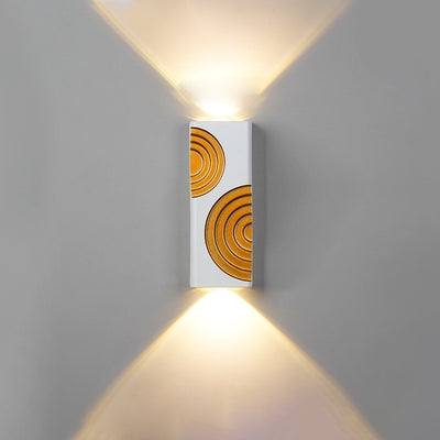 Applique murale LED rectangulaire en aluminium texturé moderne minimaliste pour extérieur 