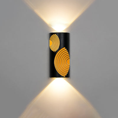 Applique murale LED rectangulaire en aluminium texturé moderne minimaliste pour extérieur 