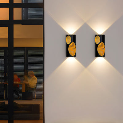 Applique murale LED rectangulaire en aluminium texturé moderne minimaliste pour extérieur 