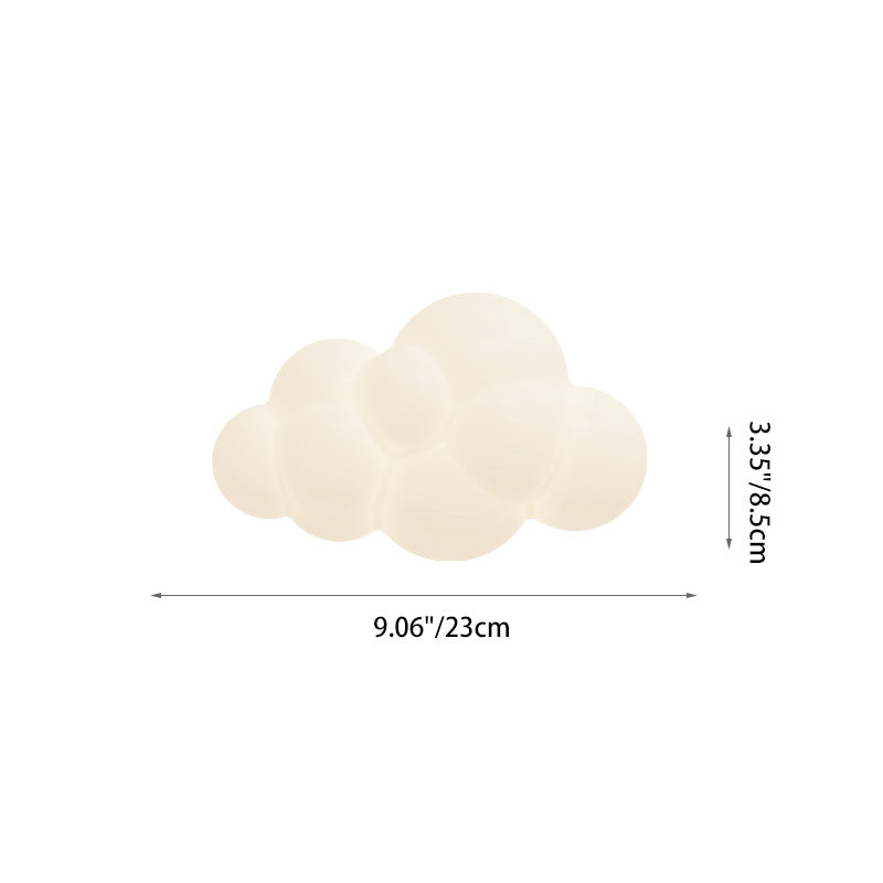 Applique murale LED en forme de nuage en fer créatif contemporain pour chambre à coucher et salon 