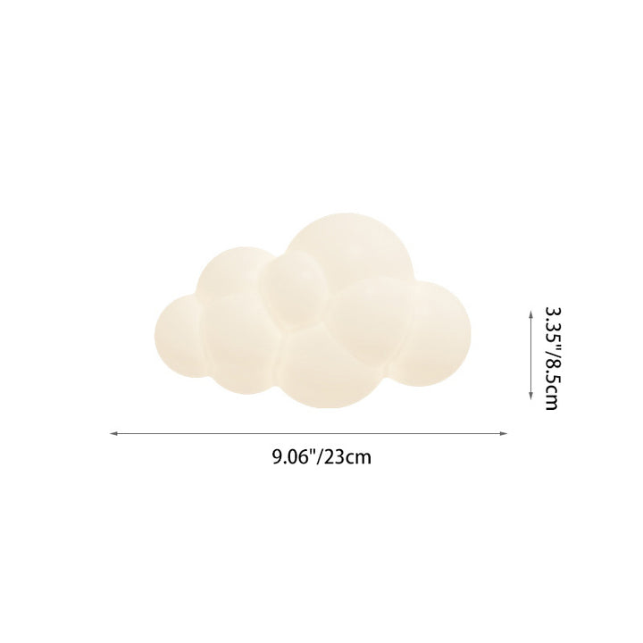 Applique murale LED en forme de nuage en fer créatif contemporain pour chambre à coucher et salon 
