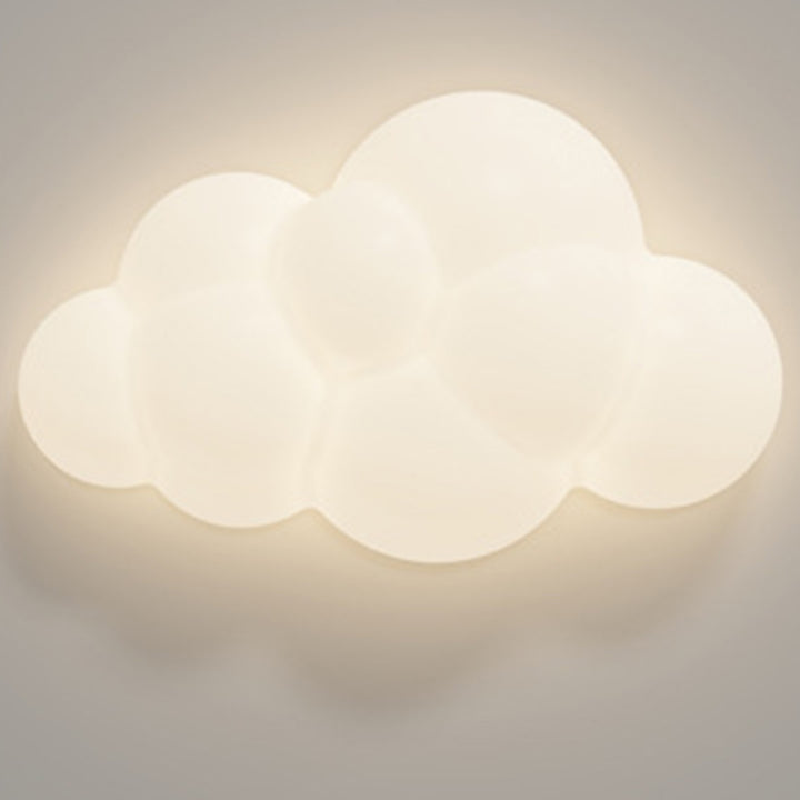 Applique murale LED en forme de nuage en fer créatif contemporain pour chambre à coucher et salon 