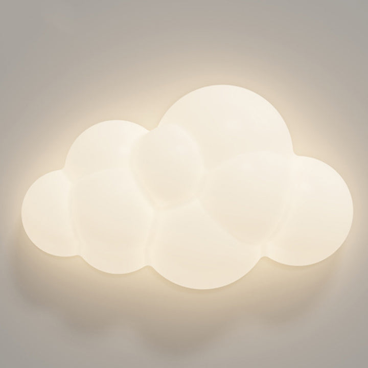 Applique murale LED en forme de nuage en fer créatif contemporain pour chambre à coucher et salon 