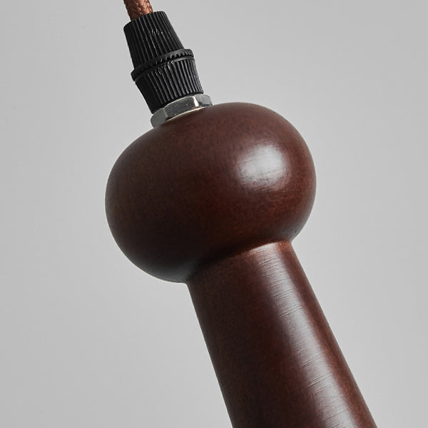 Lámpara colgante de 1 luz de cilindro redondo plano de vidrio de madera de caucho vintage tradicional para dormitorio y sala de estar 