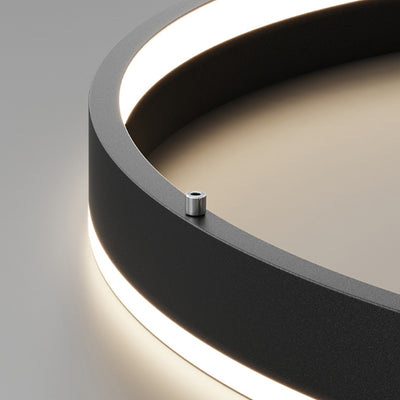 Lámpara de araña LED con forma de planeta de arco de hierro de aluminio minimalista moderno para sala de estar y comedor 