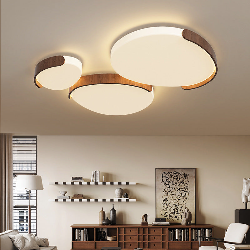Moderne minimalistische PE Eisen Oval LED-Deckenleuchte für Schlafzimmer &amp; Wohnzimmer 