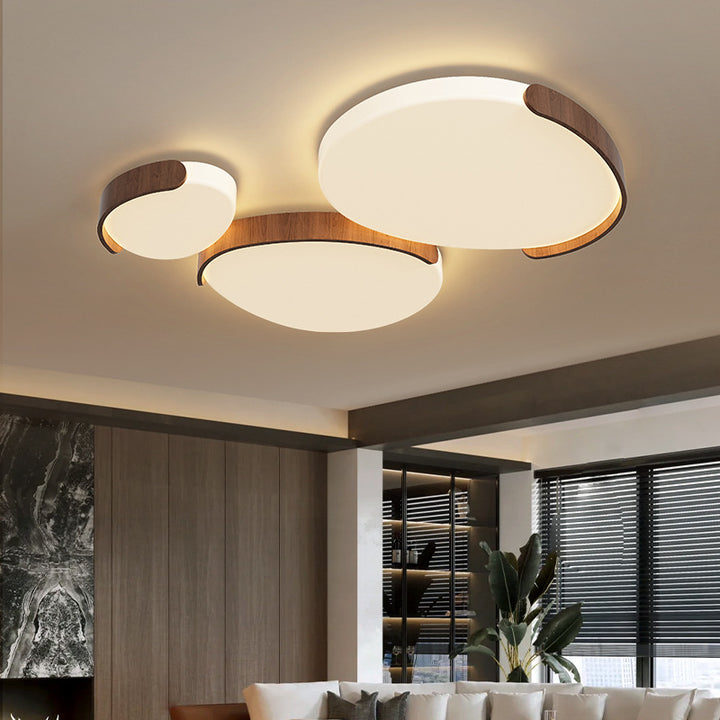 Moderne minimalistische PE Eisen Oval LED-Deckenleuchte für Schlafzimmer &amp; Wohnzimmer 