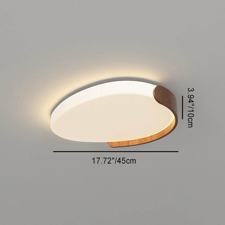 Moderne minimalistische PE Eisen Oval LED-Deckenleuchte für Schlafzimmer &amp; Wohnzimmer 