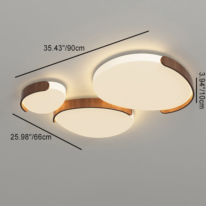 Moderne minimalistische PE Eisen Oval LED-Deckenleuchte für Schlafzimmer &amp; Wohnzimmer 