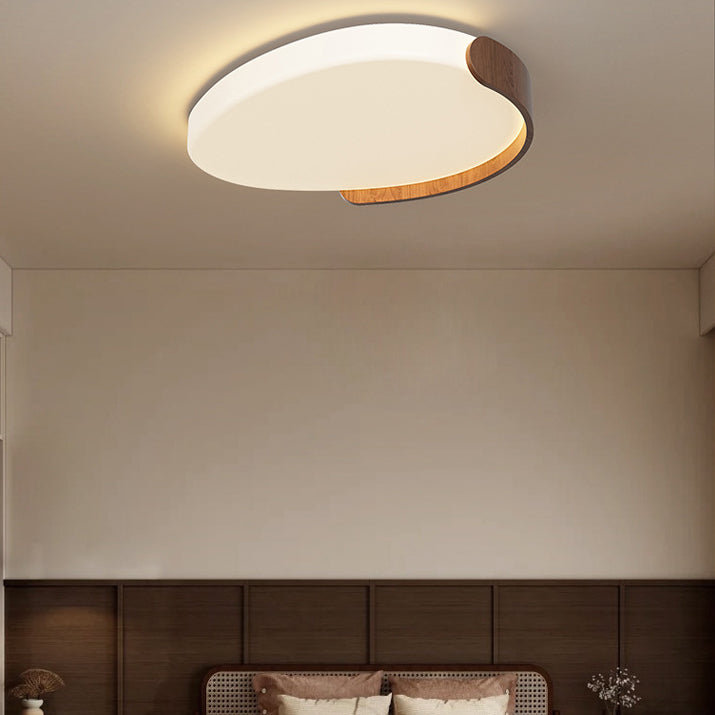 Moderne minimalistische PE Eisen Oval LED-Deckenleuchte für Schlafzimmer &amp; Wohnzimmer 