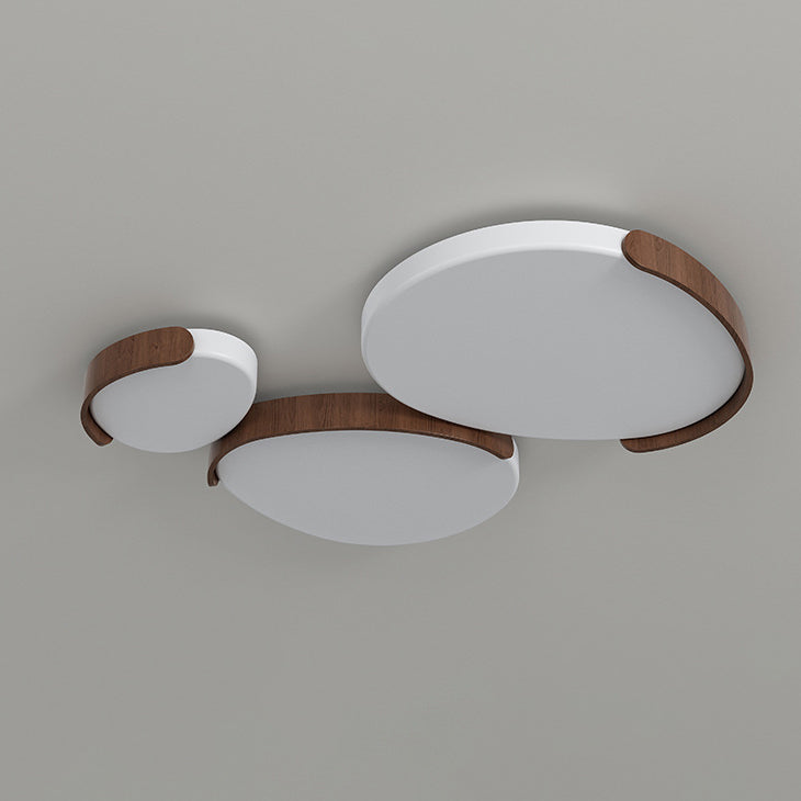 Moderne minimalistische PE Eisen Oval LED-Deckenleuchte für Schlafzimmer &amp; Wohnzimmer 