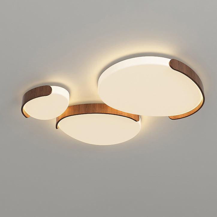 Moderne minimalistische PE Eisen Oval LED-Deckenleuchte für Schlafzimmer &amp; Wohnzimmer 