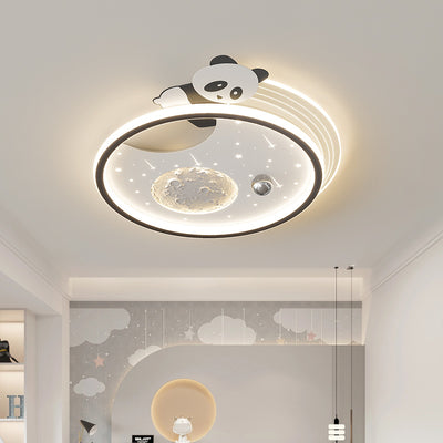 Moderne Art Deco Kinder Acrylharz Eisen Hase Panda LED Deckenleuchte für Schlafzimmer & Wohnzimmer 