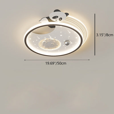 Moderne Art Deco Kinder Acrylharz Eisen Hase Panda LED Deckenleuchte für Schlafzimmer & Wohnzimmer 