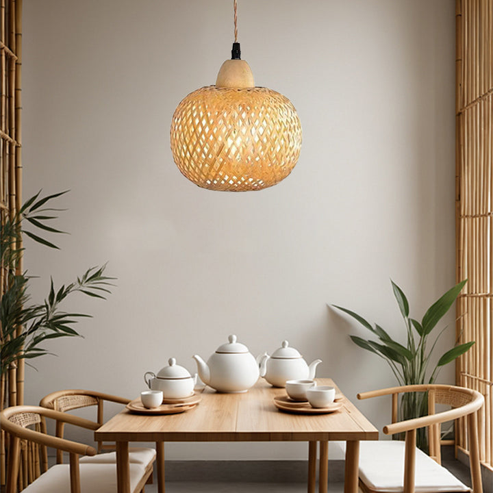 Lampe murale à une lumière en bambou et bois japonais traditionnel pour chambre et salon 